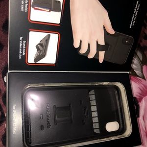 Black web iphone xs max wallet case.